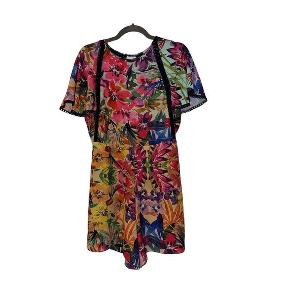 Chloe Oliver Anthropologie Floral Romper Size Small - Picture 1 of 8